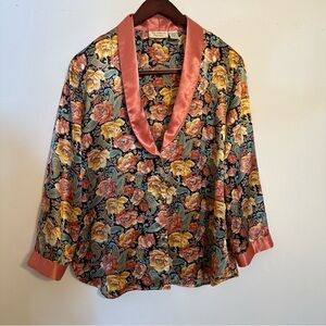 Victoria's Secret Relaxed Graphic Blouse in Pink and Yellow